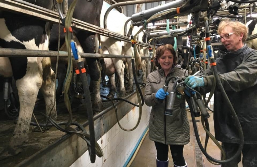 Janet Finch-Saunders during a Farm Visit